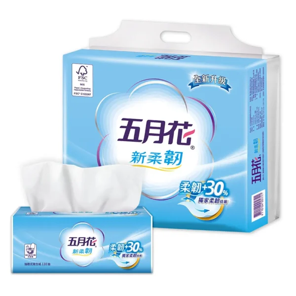 五月花 新柔韌抽取式衛生紙(110抽x72包)