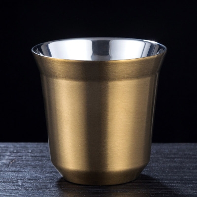 輕巧咖啡杯茶杯雙層隔熱不鏽鋼彩色烤漆